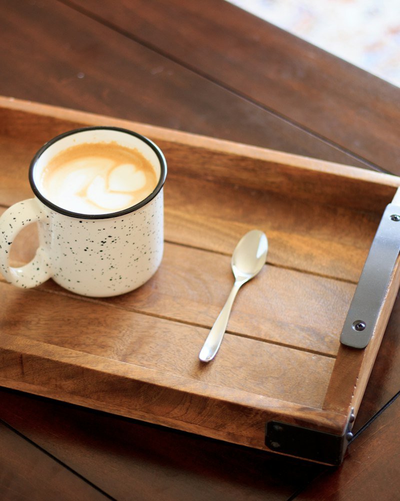 Carved Walnut Wood Tray